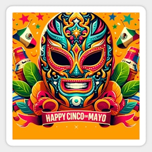 Cinco de Mayo Luchador Sombrero Magnet